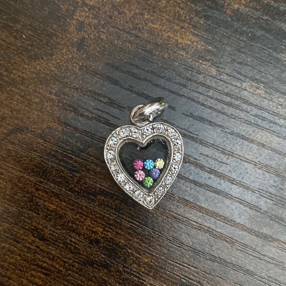 Swarovski rainbow heart pendant